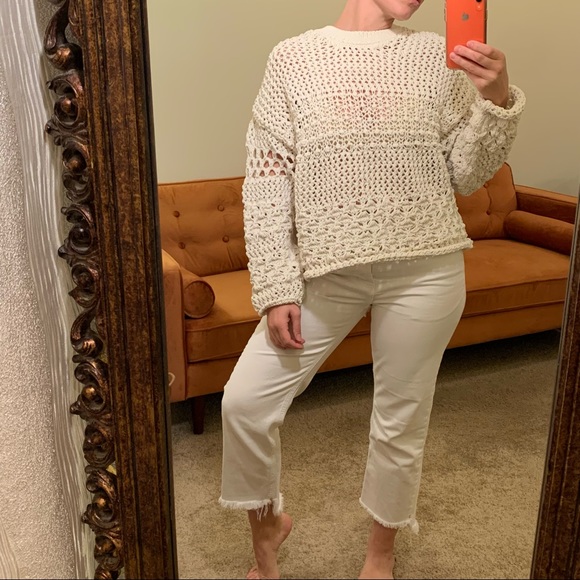 Zara NWT Textured Knit Sweater Cream Ecru White Chunky Small - Picture 10 of 11
